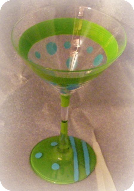 Tropical Sizzle- Blue- Martini Glass